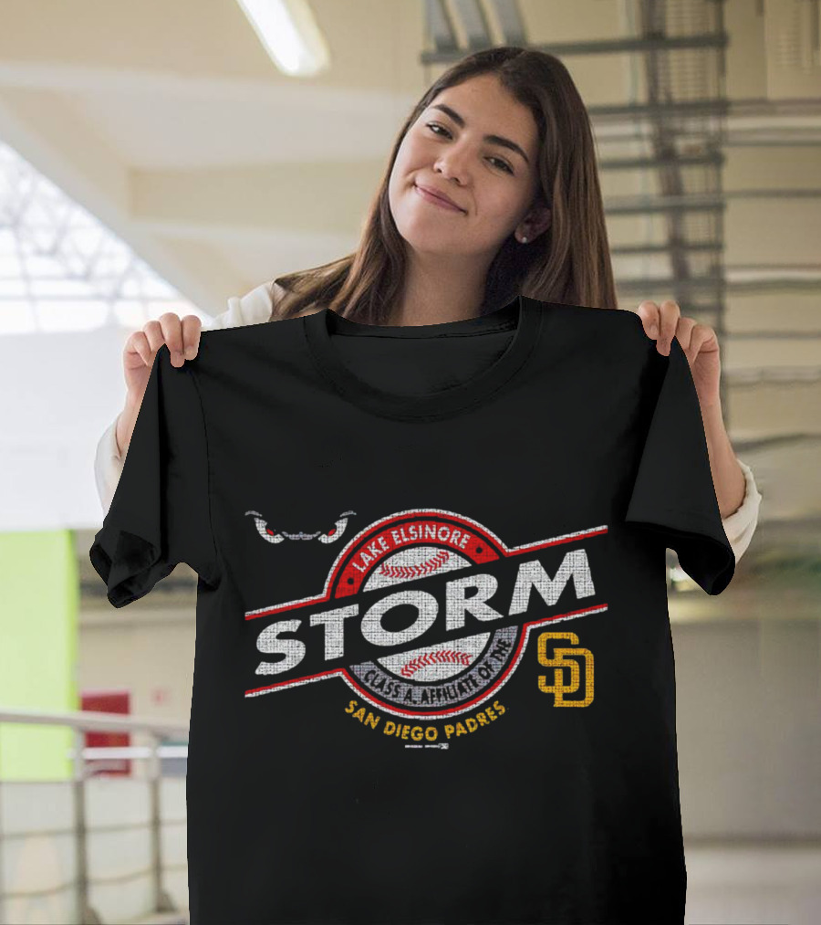 Lake Elsinore Storm Baseball San Diego Padres Affiliate Retro T-Shirt