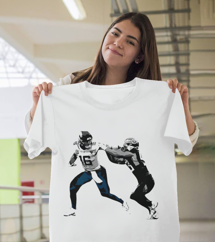 The Stiff Arm Football Move Iconography T-Shirt