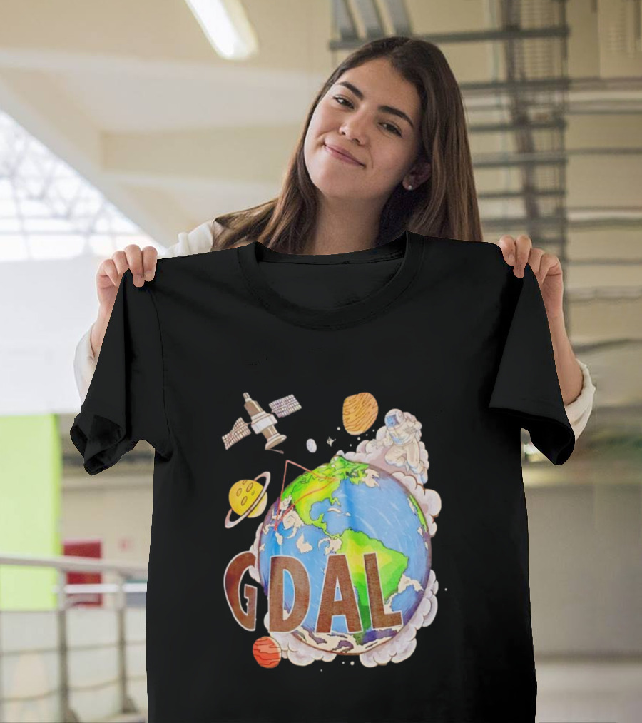 GDAL Astronaut Exploring Planets Orbiting Earth T-Shirt