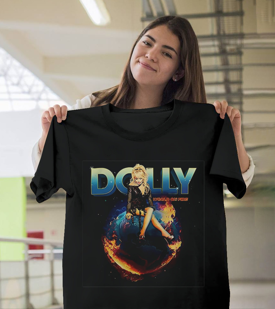 Dolly Parton World on Fire Planet on Fire Iconic T-Shirt
