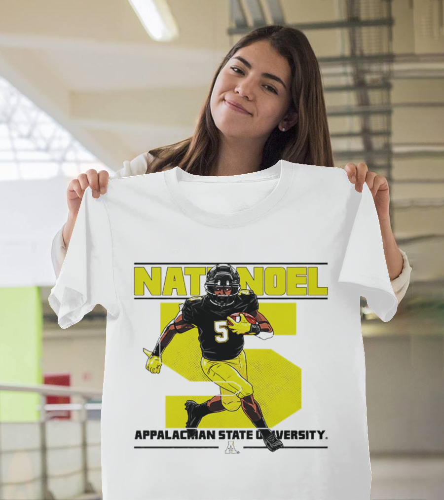 Nathaniel Noel Appalachian State University Football Number 5 T-Shirt