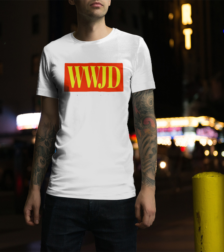 WWJD He Would Love First Bold Red T-Shirt