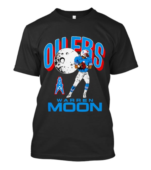 Tennessee Titans Oilers Warren Moon Retro Football Legend T-Shirt