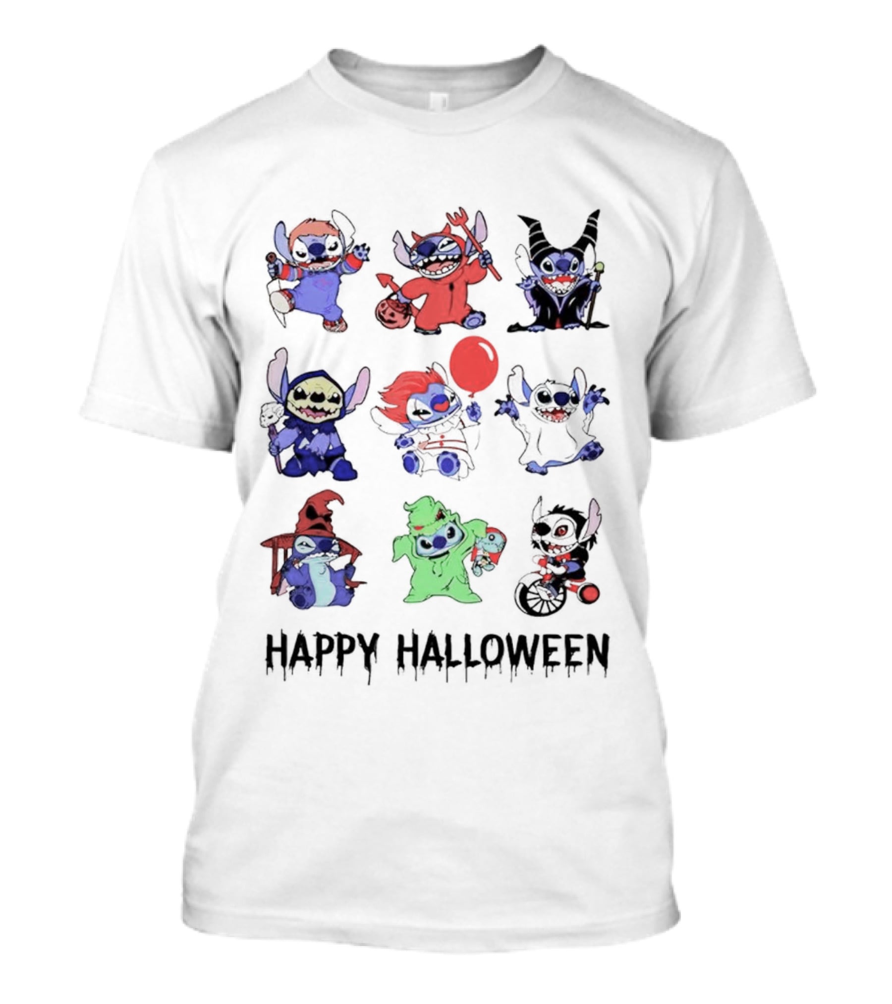 Stitch Happy Halloween Horror Costumes Collection T-Shirt