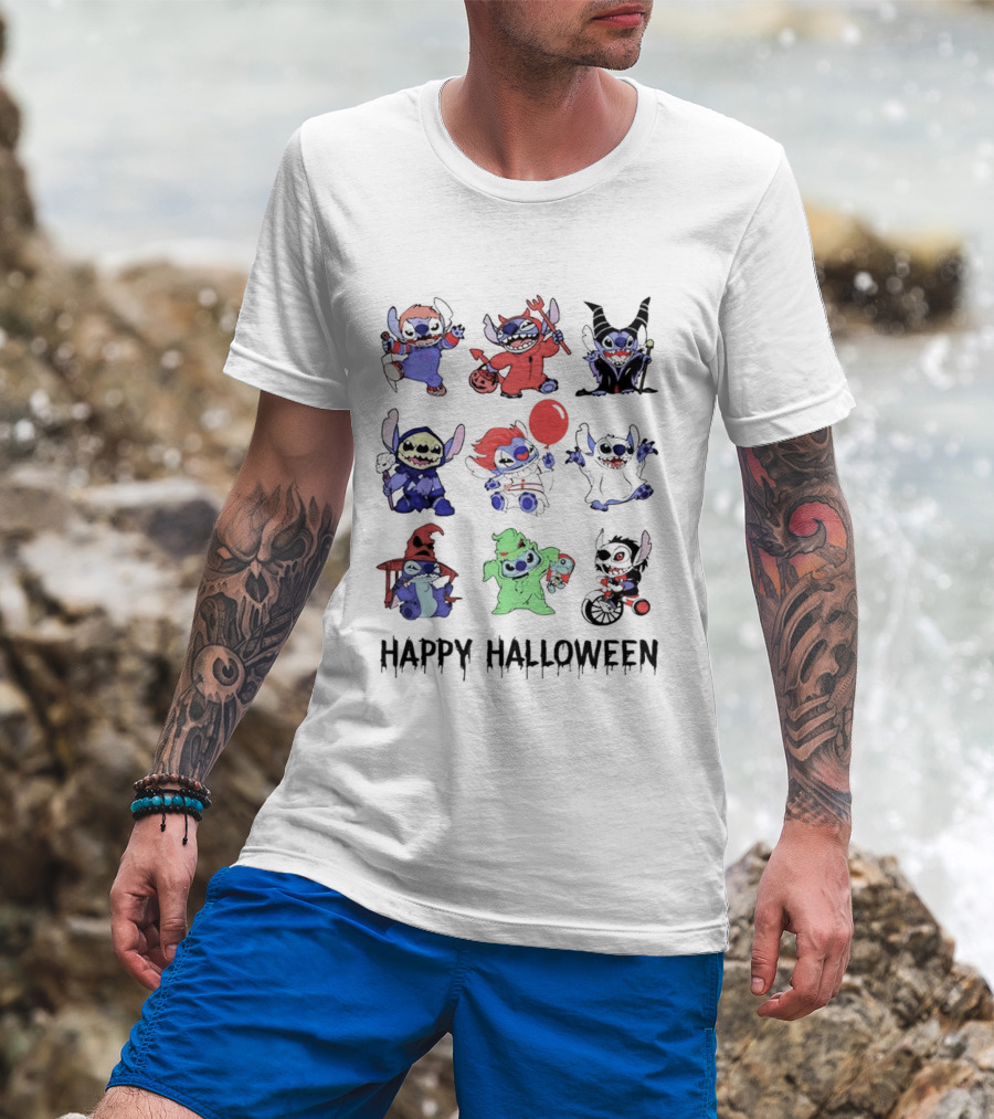 Stitch Happy Halloween Horror Costumes Collection T-Shirt