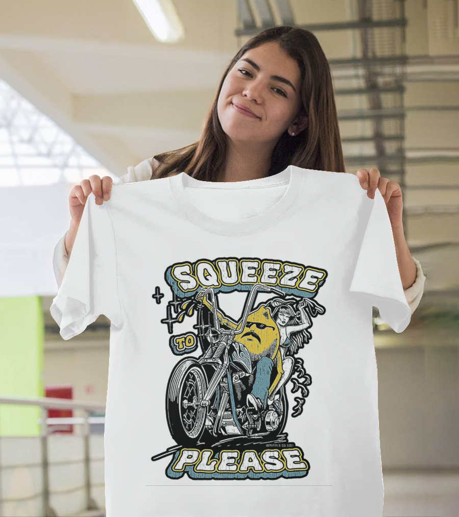 Squeeze to Please Motorcycle Rider Adventure T-Shirt