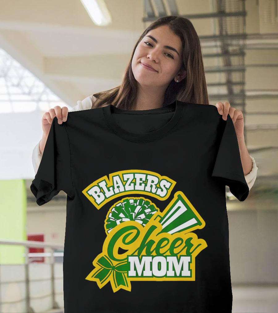 Blazers Cheer Mom Pom Pom And Megaphone Enthusiast T-Shirt