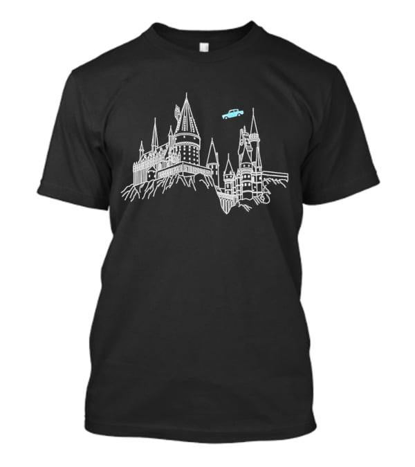 Olanpei Magical Castle Enchanted Journey With Flying Car T-Shirt