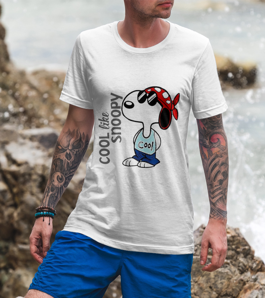 Cool Like Snoopy Sunglasses Bandana Tank Top T-Shirt