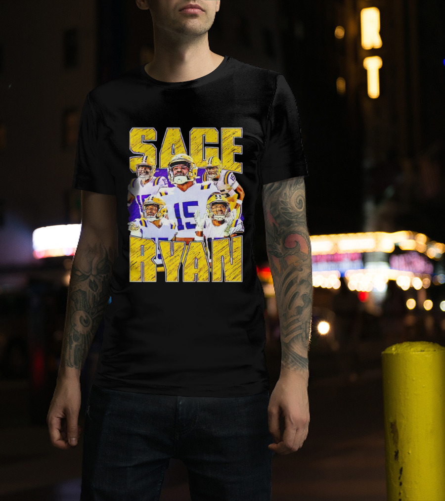 Sage Ryan LSU Tigers Football Vintage 15 T-Shirt