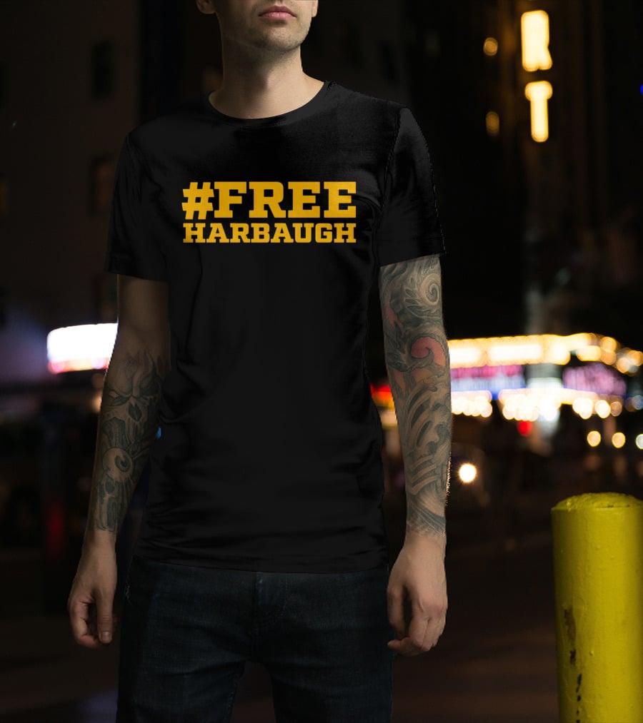 Free Harbaugh Sports Team Support T-Shirt