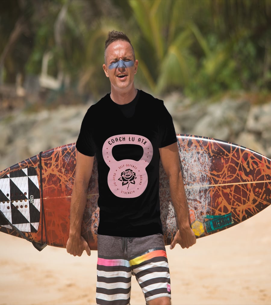 Coach Lu ATX Self-Defense Boxing Jiu-Jitsu Strength Rose T-Shirt