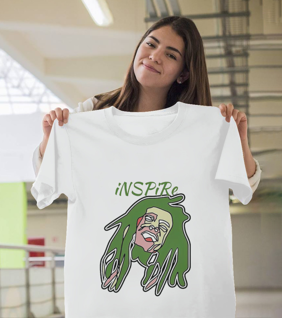 Bob Marley Inspire INSPiRe Green Hair T-Shirt