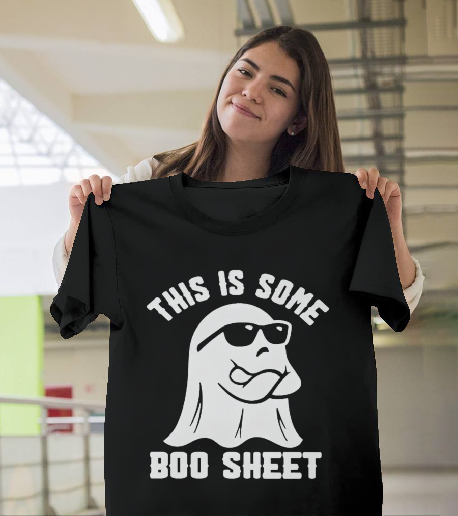 This Is Some Boo Sheet Halloween Ghost Wearing Sunglasses T-Shirt