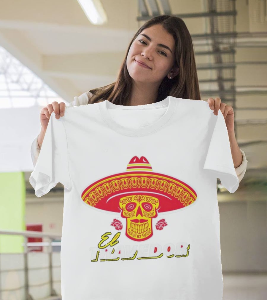 El Travedor Skull Sombrero Kansas City Football T-Shirt