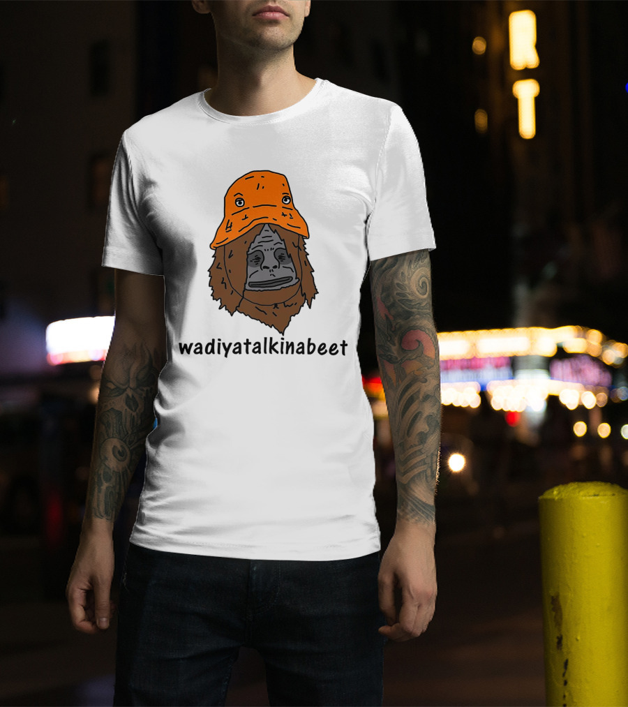 Big Lez Show Wadiyatalkinabeet Orange Hat Cartoon Character T-Shirt