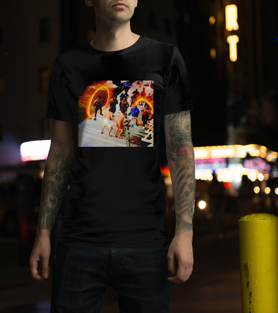 Montgomery Alabama Riverboat Fight Avengers Portal Scene Recreation T-Shirt