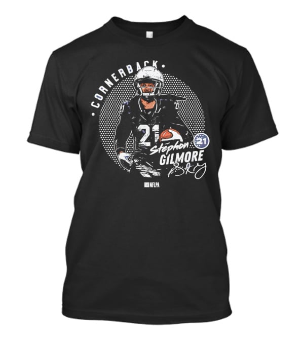 Cornerback Stephon Gilmore 21 NFLPA Dallas Cowboys Signature T-Shirt