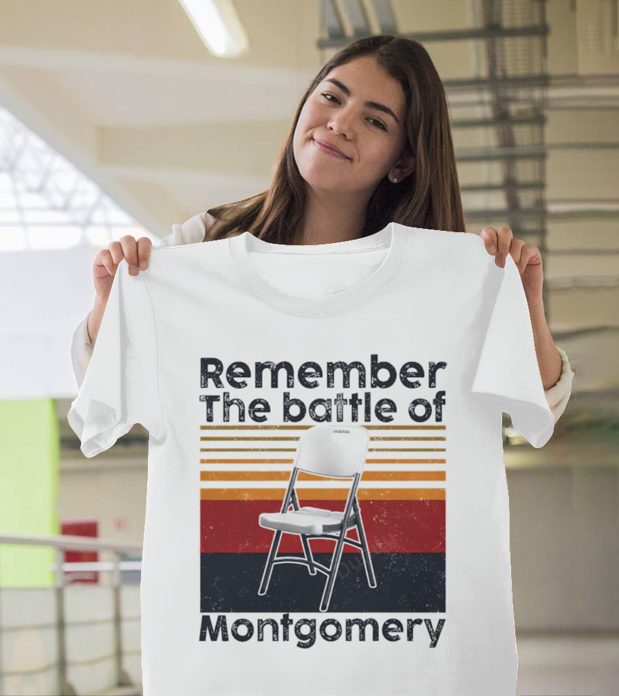 Remember the Battle of Montgomery Vintage Chair Retro Lines T-Shirt