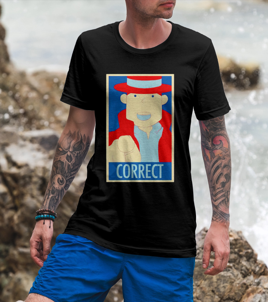 Correct Finger Pointing Professor Layton Iconic T-Shirt