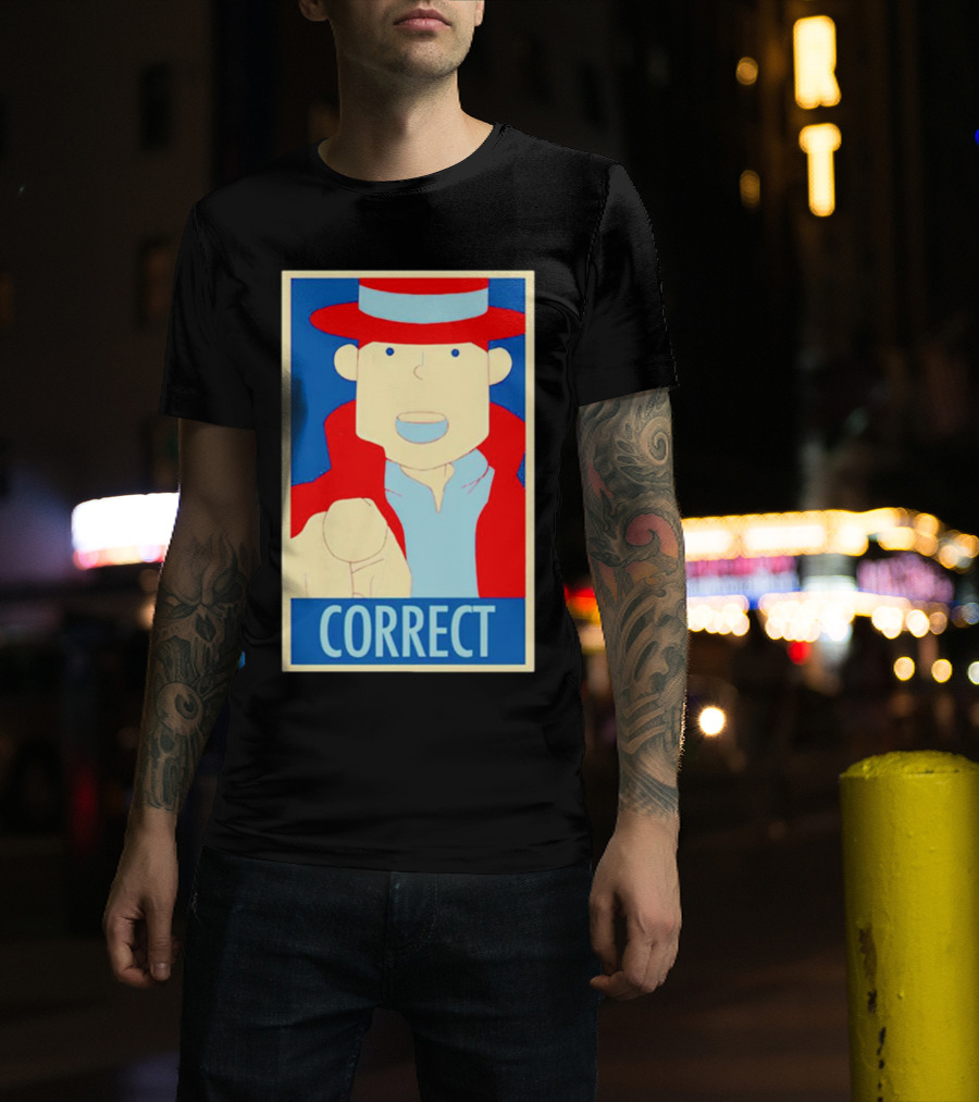Correct Finger Pointing Professor Layton Iconic T-Shirt