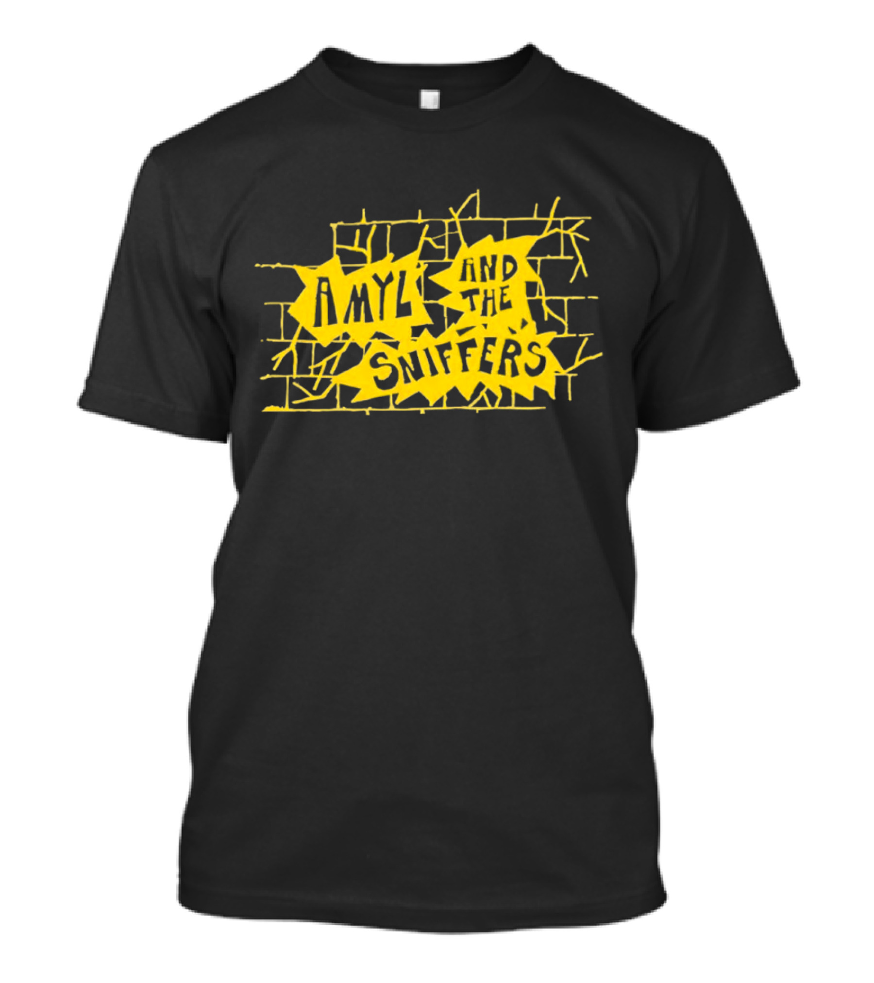 Amyl And The Sniffers Yellow Brick Wall Burst T-Shirt