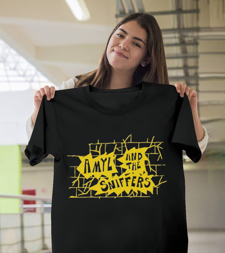 Amyl And The Sniffers Yellow Brick Wall Burst T-Shirt