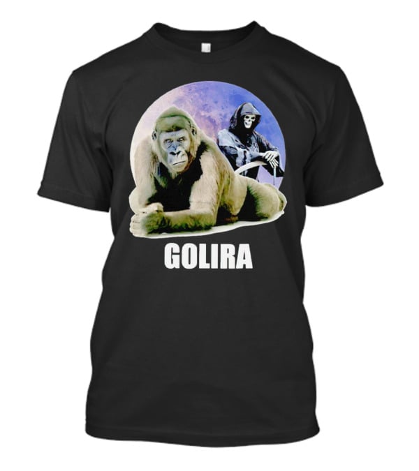 Gorilla With Grim Reaper In Cosmic Golira Scene T-Shirt