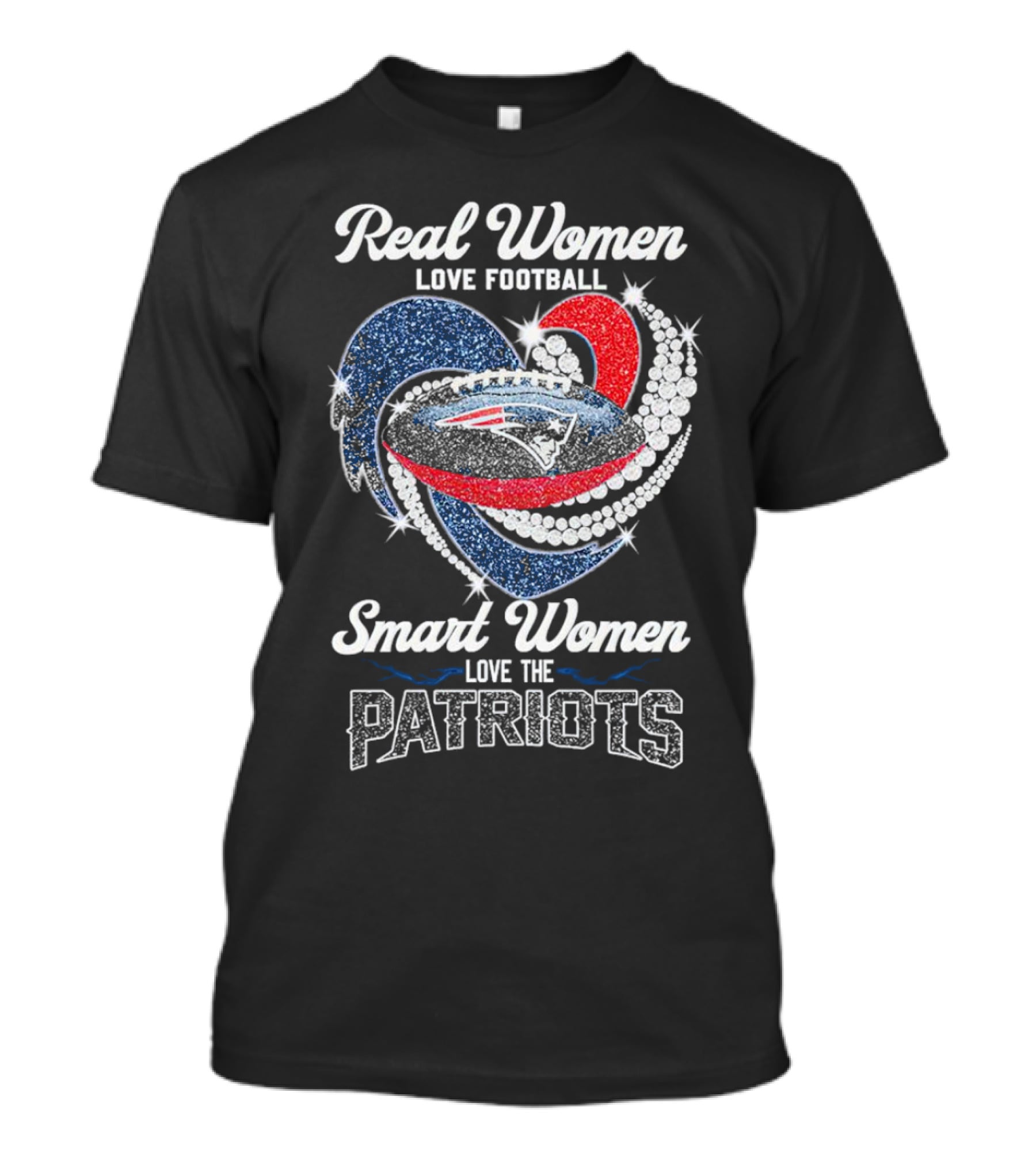 Real Women Love Football Smart Women Love The Patriots T-Shirt