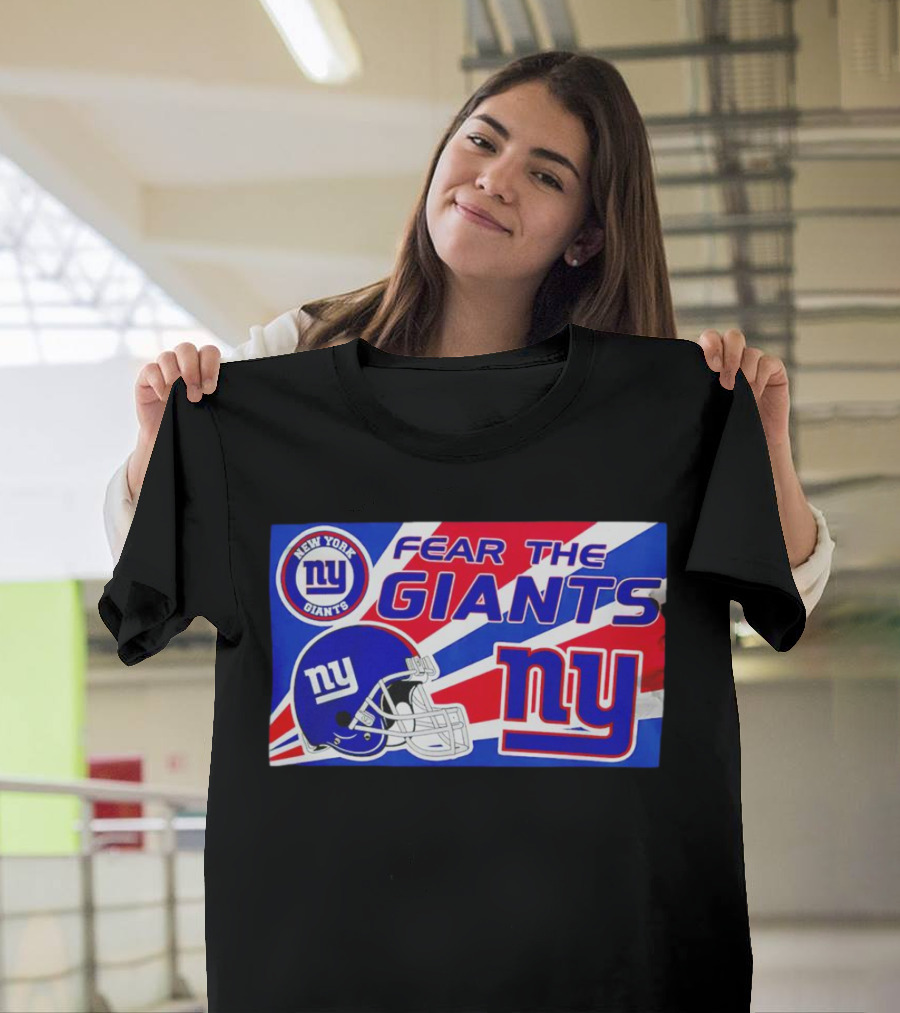 Fear The Giants New York Giants NFL ny Helmet T-Shirt