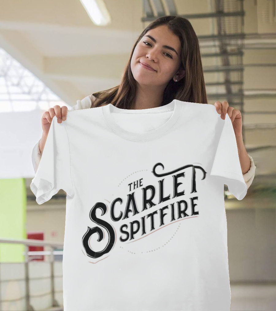 The Scarlet Spitfire Bold Vintage Typography T-Shirt