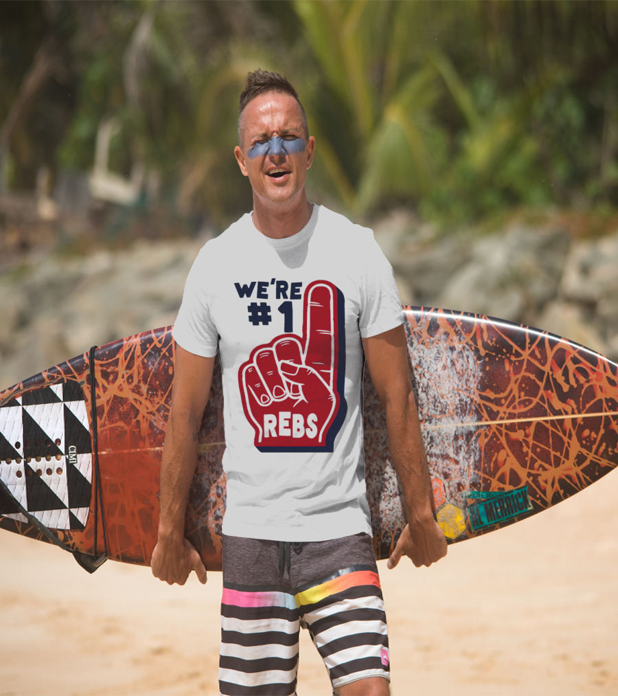 We're #1 Rebs Foam Finger Sports T-Shirt