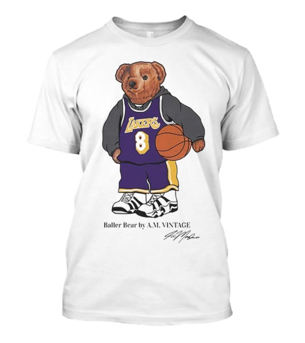 Lakers Baller Bear Kobe Bryant Champion Number 8 T-Shirt