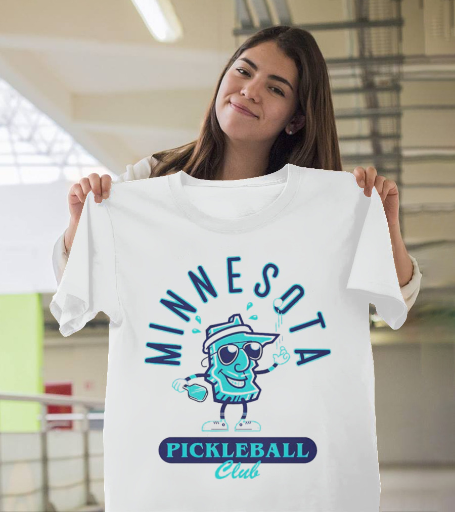 Minnesota Pickleball Club Fun Pickle Character T-Shirt