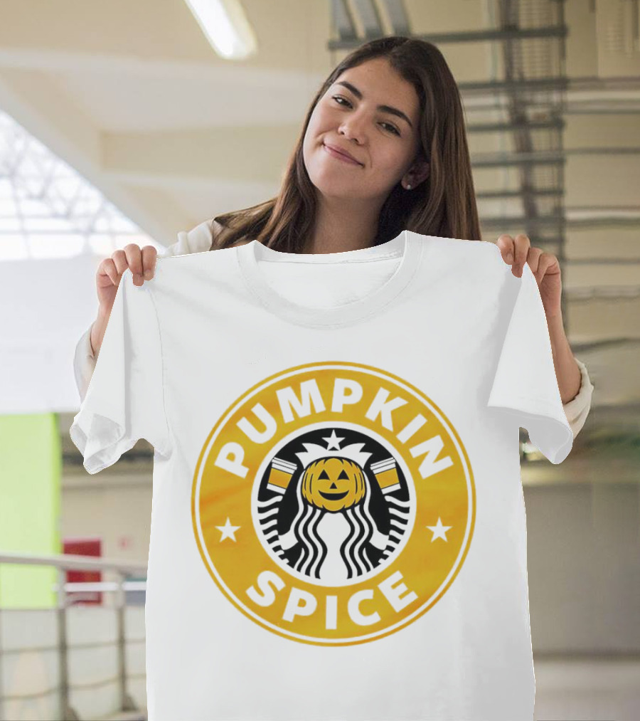Starbucks Pumpkin Spice Halloween Pumpkinhead T-Shirt