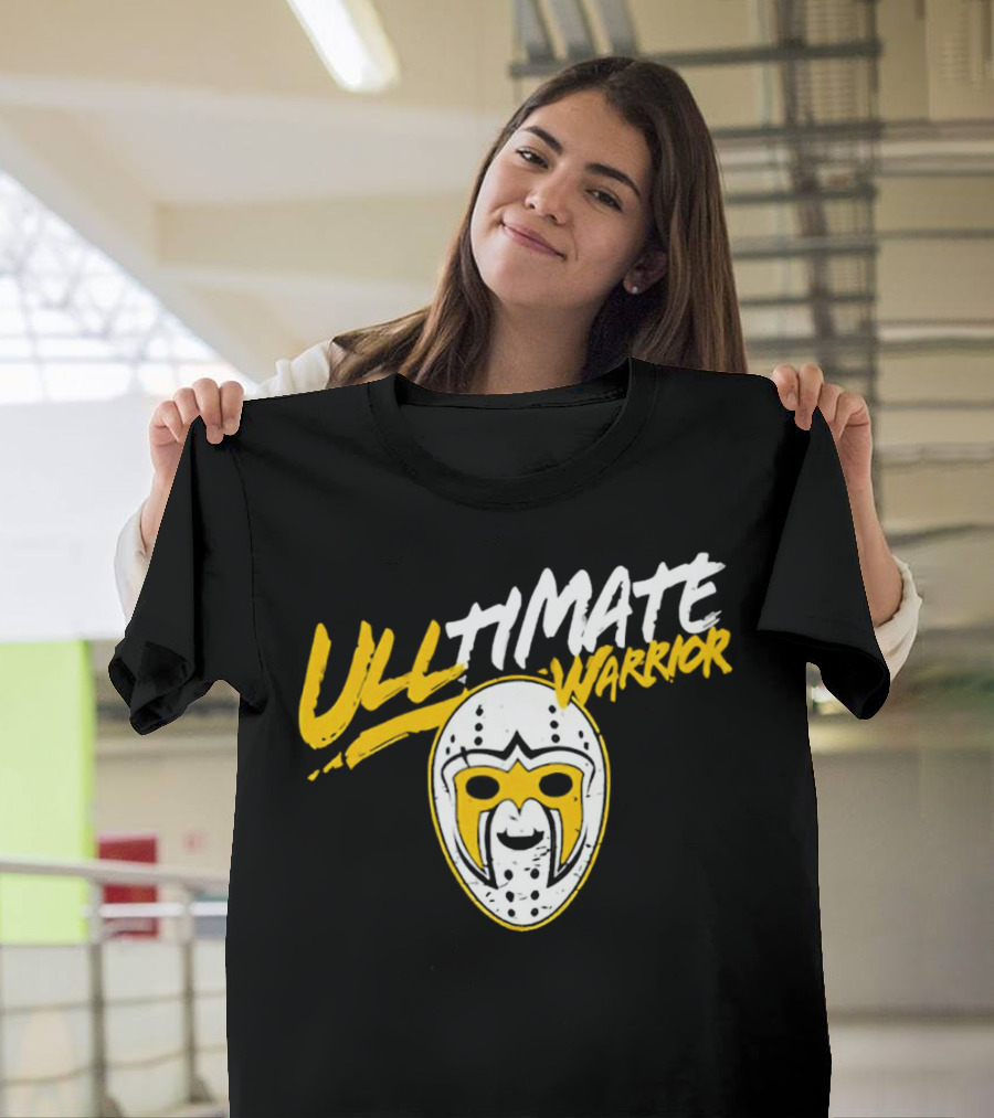 Boston Bruins Linus Ullmark Ultimate Warrior Mask T-Shirt