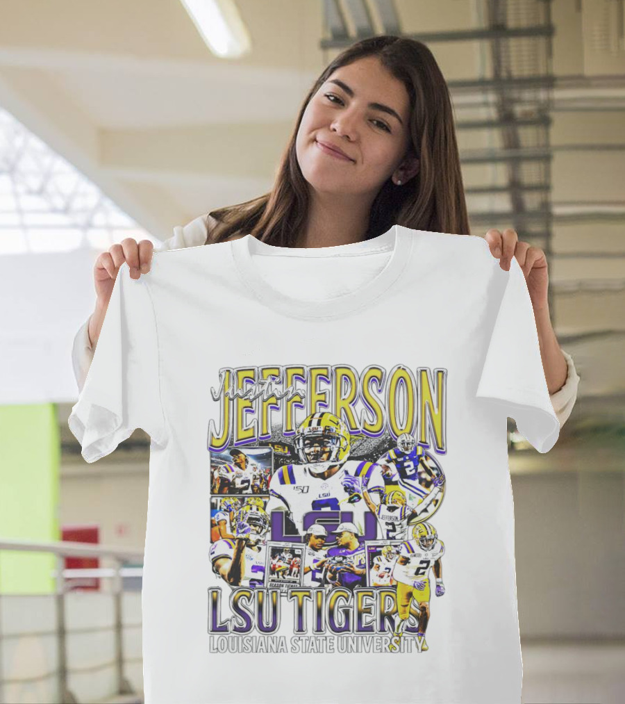 Justin Jefferson LSU Tigers Football Star Louisiana State University T-Shirt
