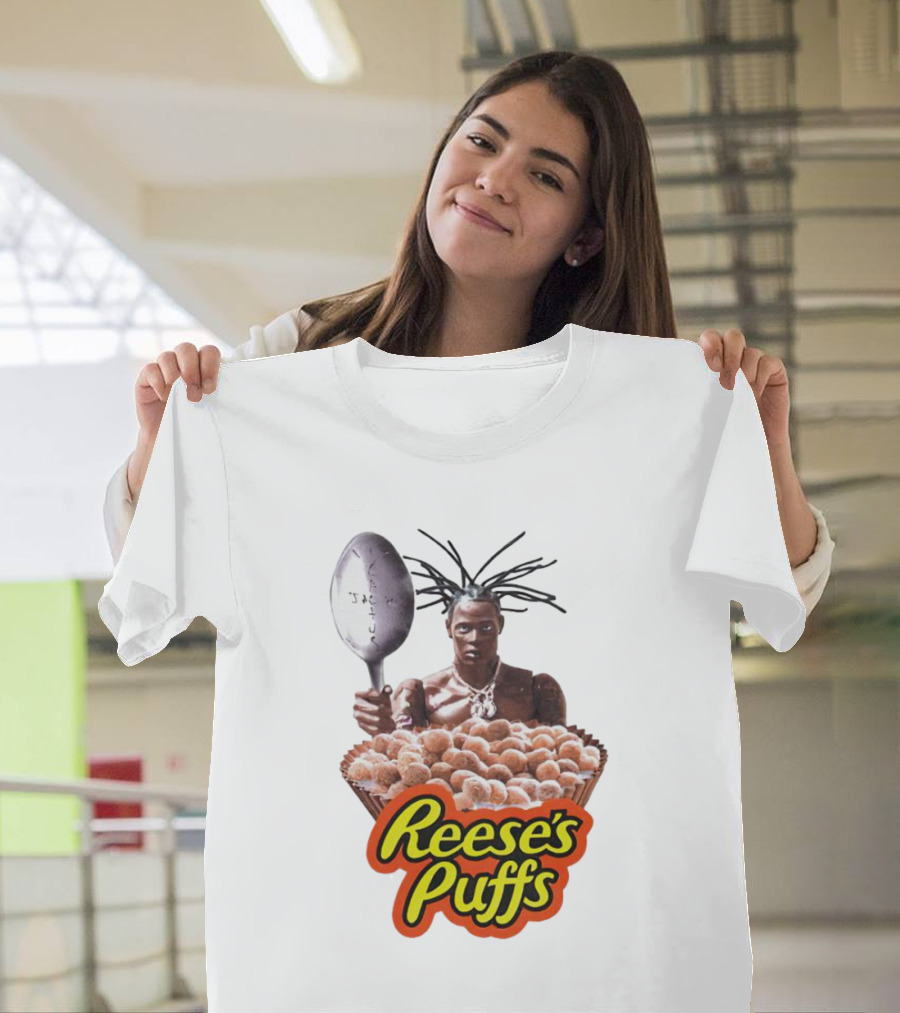 Travis Scott Reese's Puffs Cereal Spoon Branding T-Shirt