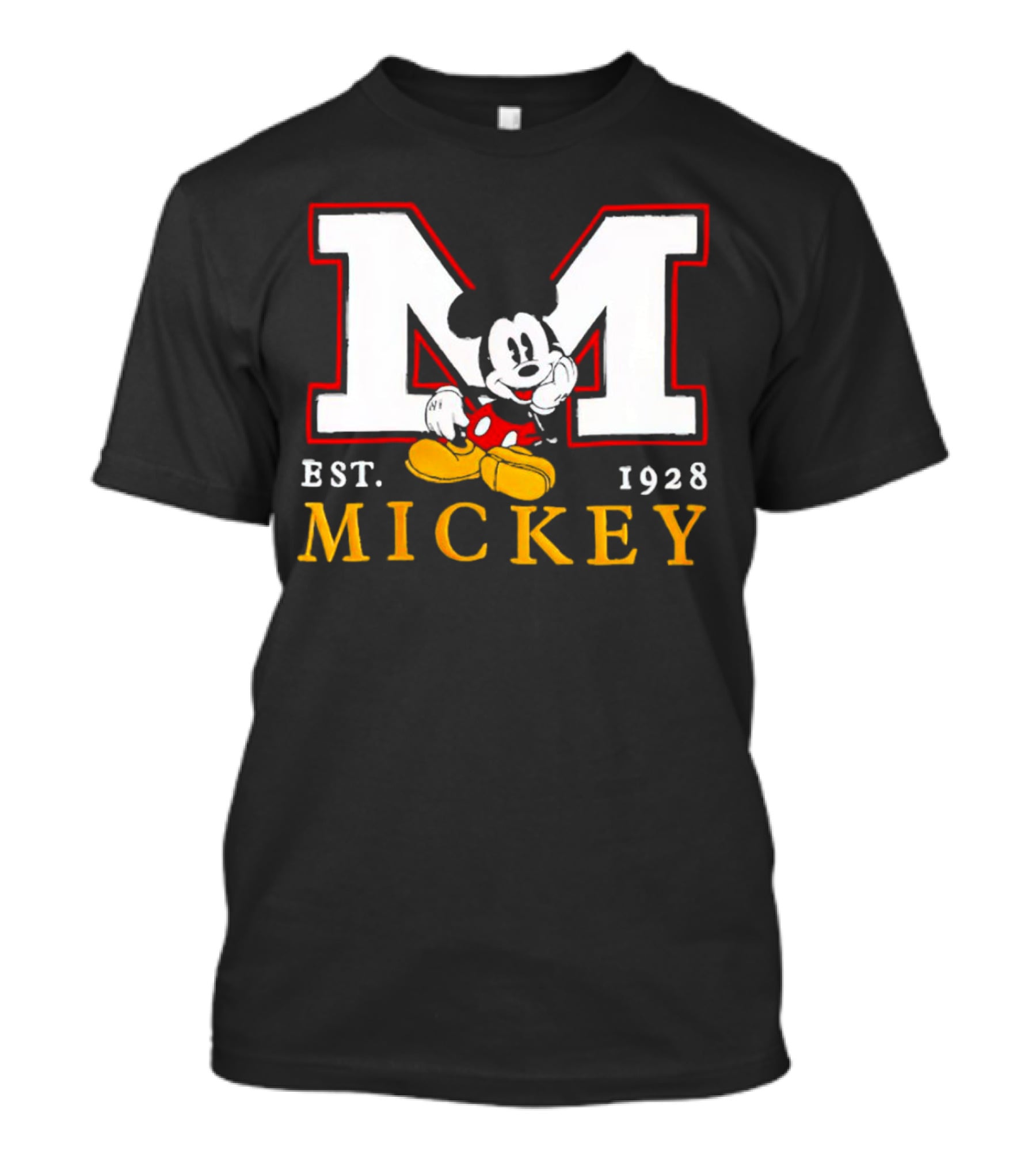 Disney Mickey Large M Logo Est 1928 Relaxed T-Shirt