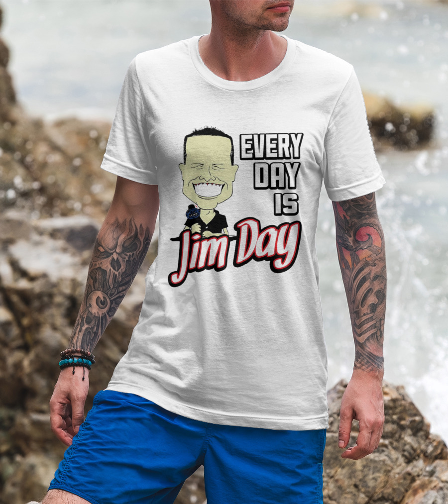 Every Day Is Jim Day Face Character Cartoon T-Shirt