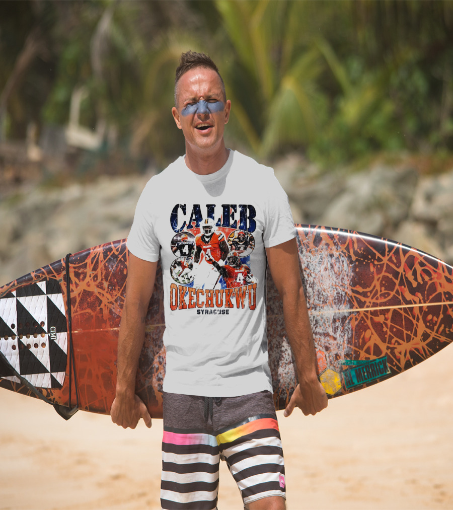 Caleb Okechukwu Syracuse Orange Football Vintage 4 T-Shirt