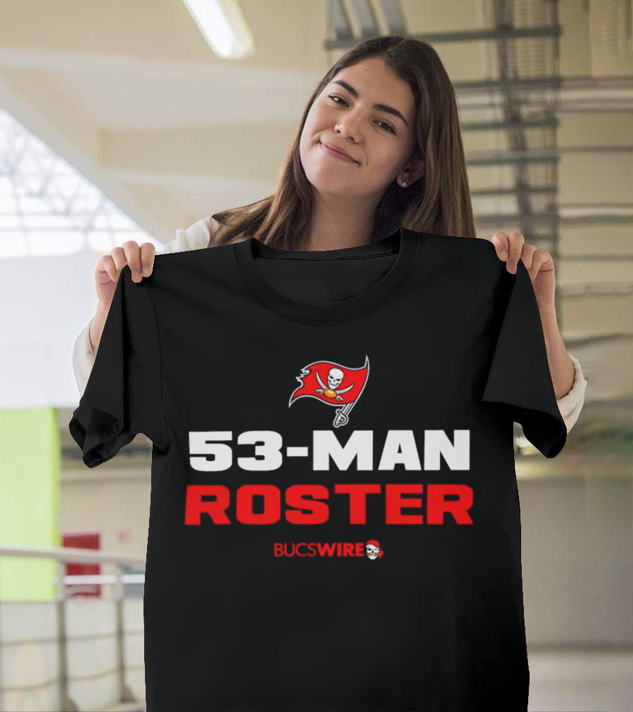 Tampa Bay Buccaneers 53-Man Roster BucsWire Flag T-Shirt