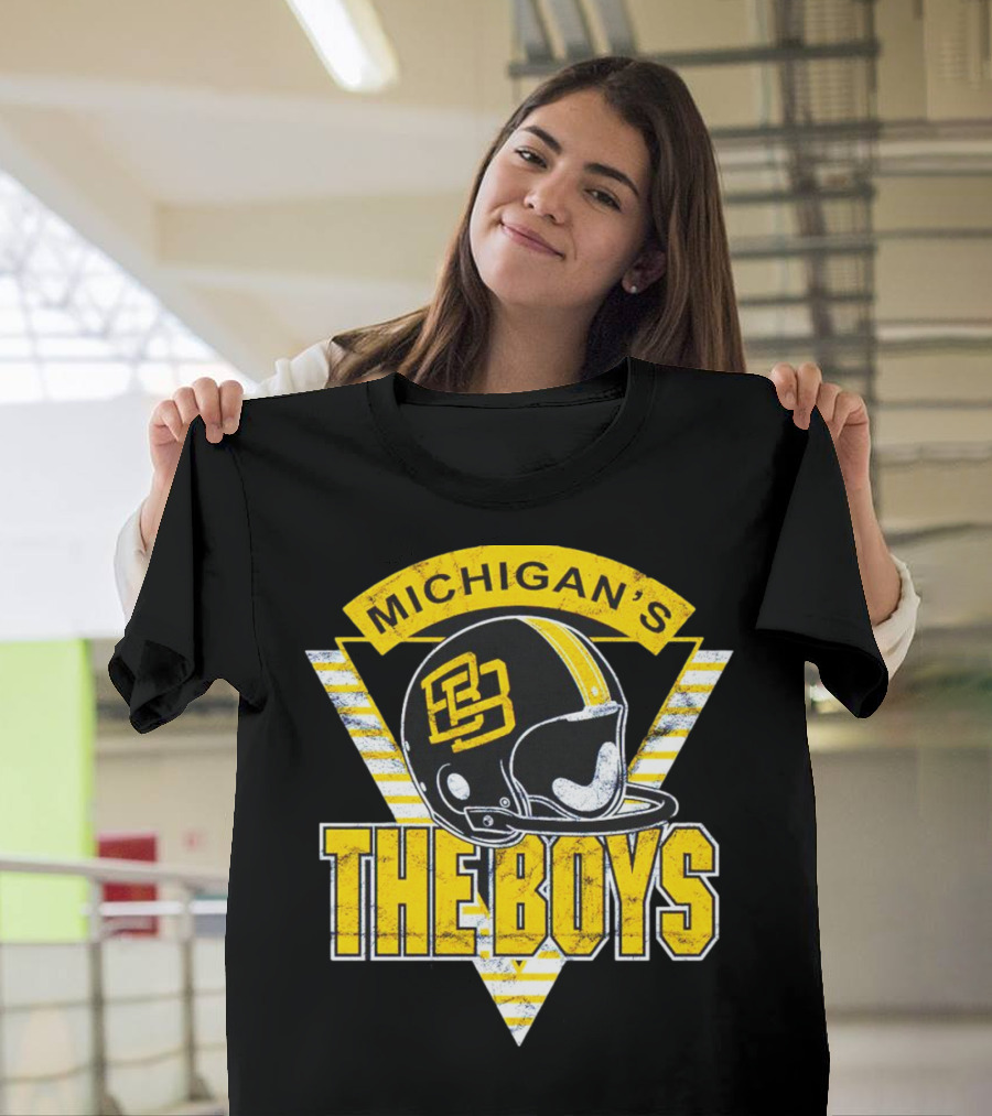 Michigan's The Boys Football Helmet T-Shirt
