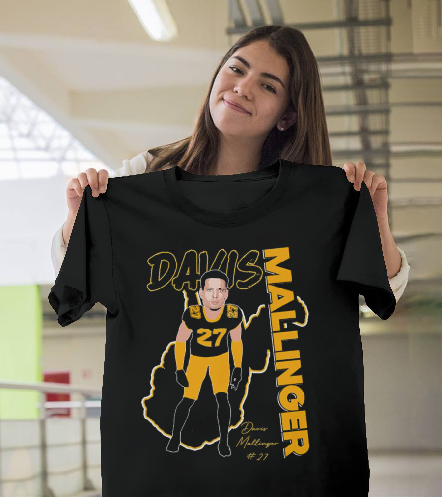 Davis Mallinger West Virginia #27 Football Signature T-Shirt