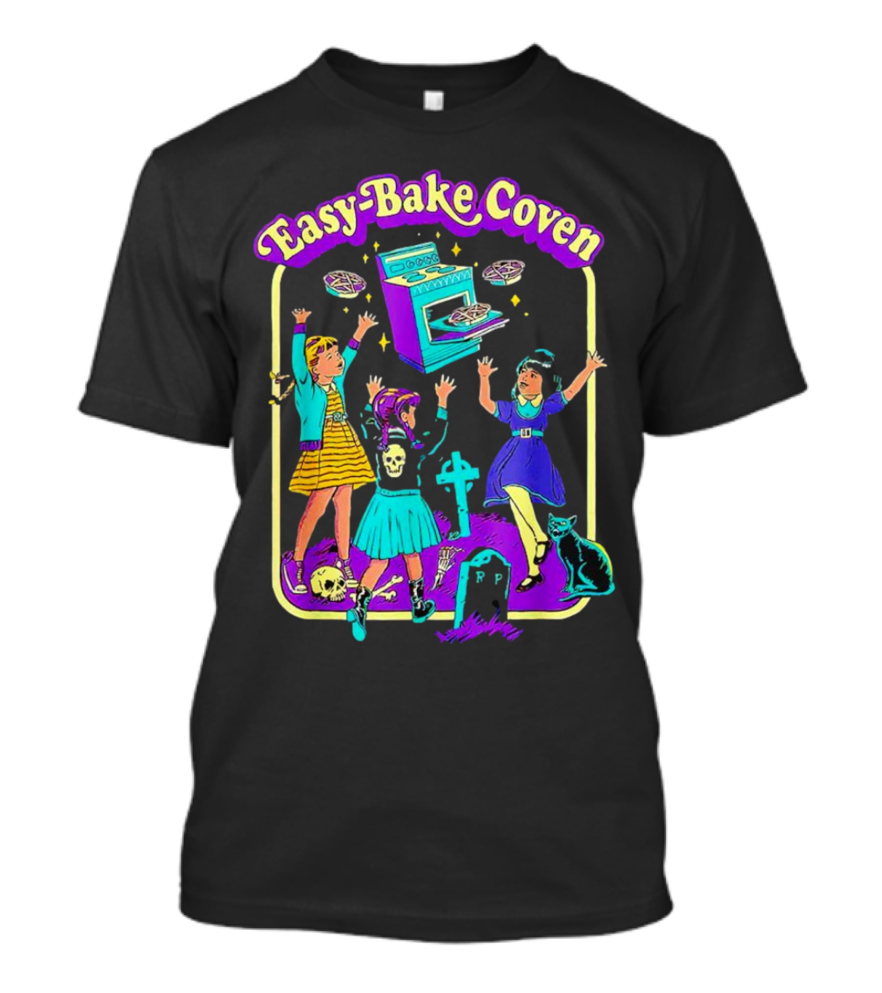 Easy-Bake Coven Witch Halloween Party With Spooky Baking And Cats T-Shirt