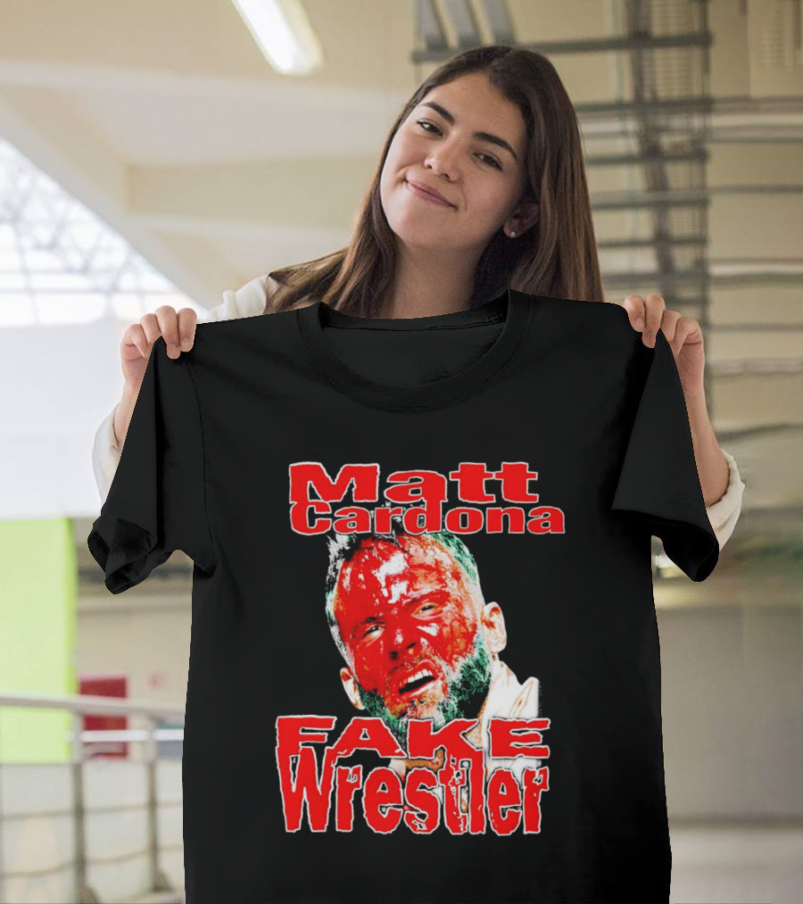 Matt Cardona Bloodied Face Fake Wrestler T-Shirt