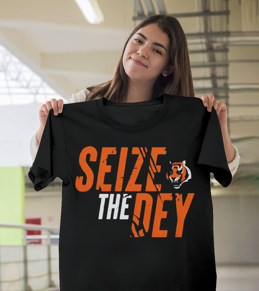 Seize The Dey Cincinnati Bengals Tiger T-Shirt