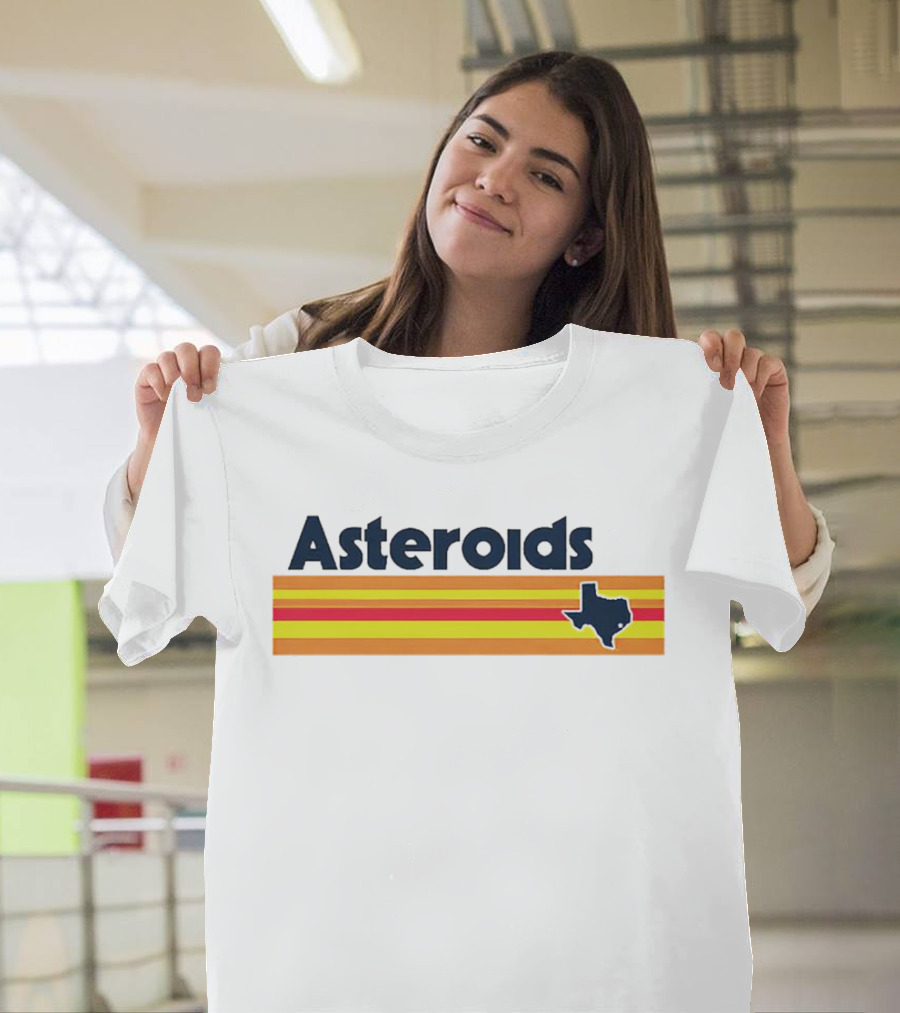 Asteroids Houston Astros Texas Stripe T-Shirt