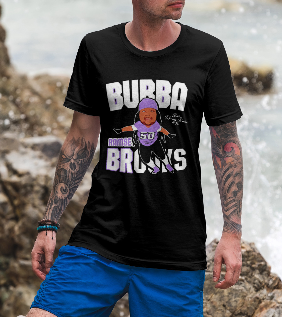 Bubba Ramsey-Brooks #50 TCU Horned Frogs Football Character T-Shirt