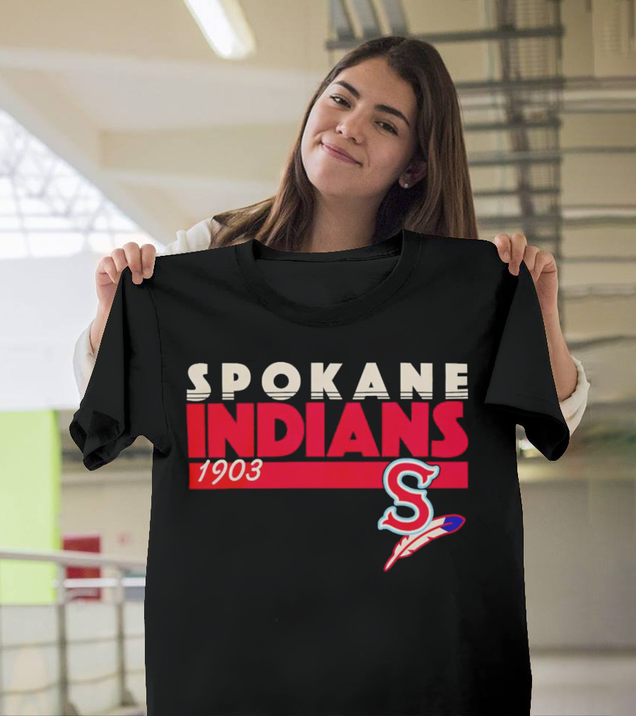 Spokane Indians 1903 S Logo Denim Pigment Dyed T-Shirt